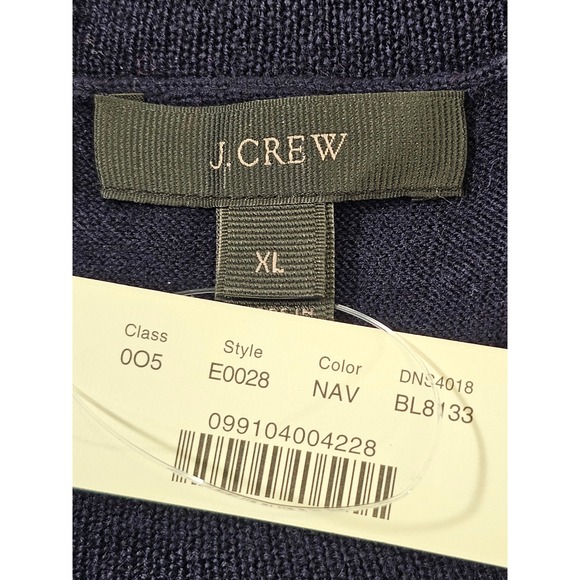 J.Crew Lightweight wool Jackie sweater shell Navy Blue Sleeveless Vest XL NWT - Picture 3 of 5